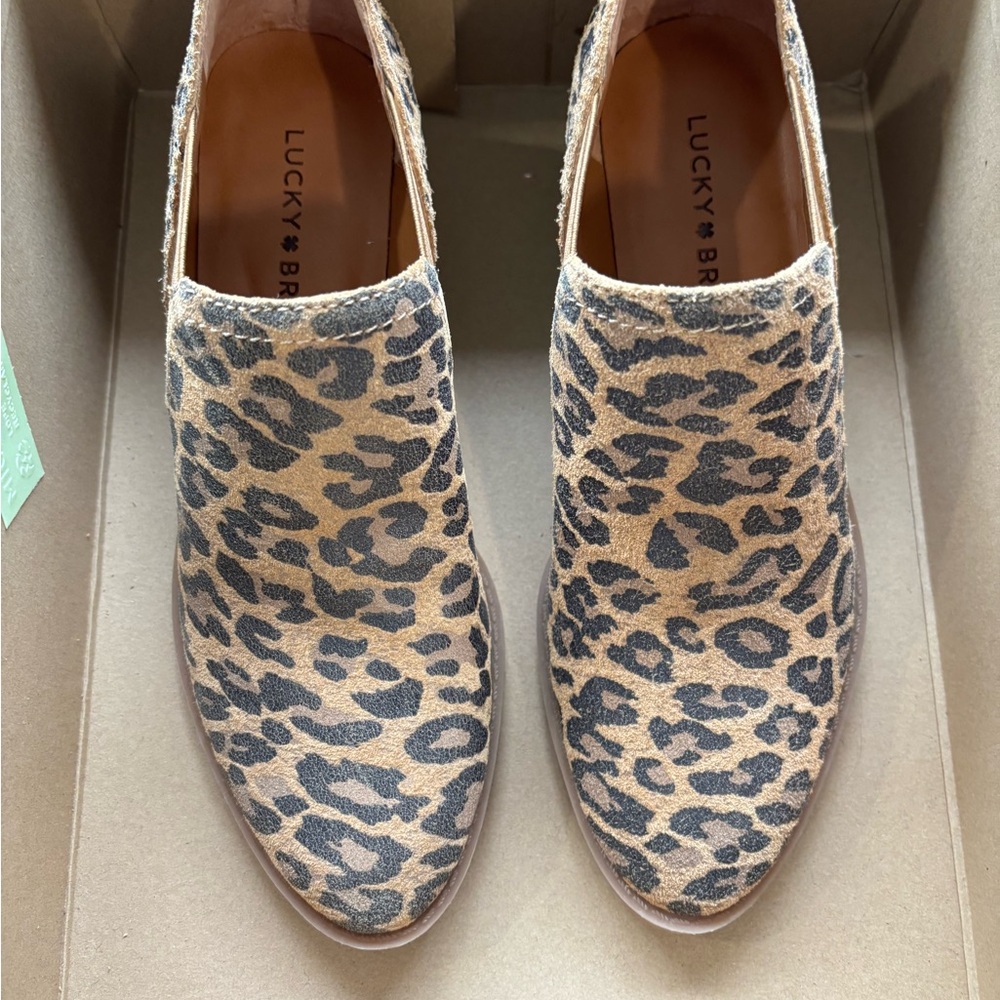 Lucky Brand Leopard Print Slip-On Women’s Ankle Bootie Sz 6